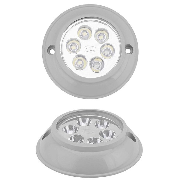 Luminária Universal Interna Ônibus Caminhão Baú CINZA LED