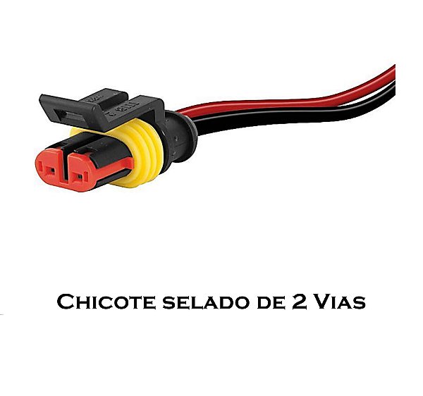 Chicote Conector 2 Vias Selado Automóvel Caminhão Ônibus Van