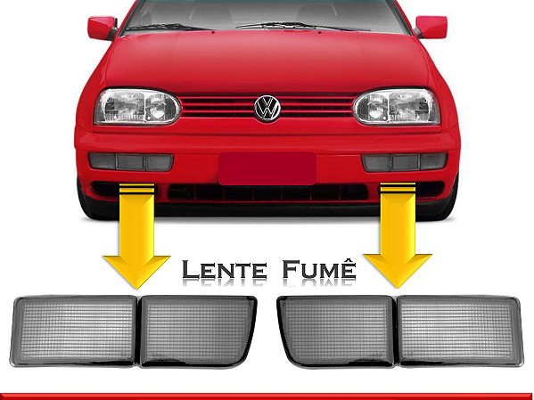 Par Aplique Defletor Dianteiro Golf ALEMÃO GL/GLX 94 95 96 97 98 Fumê