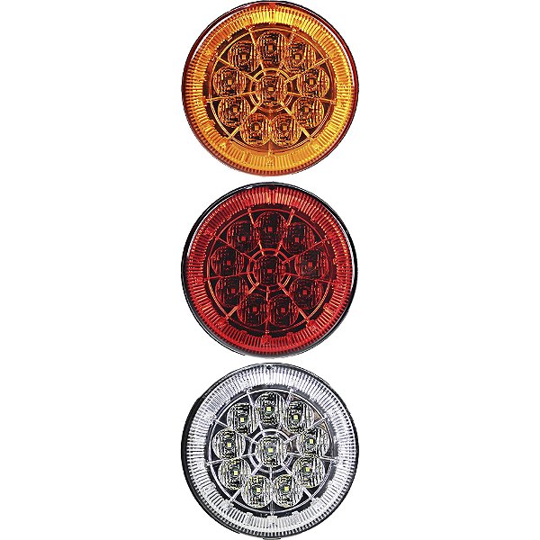 3 Lanterna Traseira 125mm Caminhão Carreta Mod. Randon 10 LED 24V