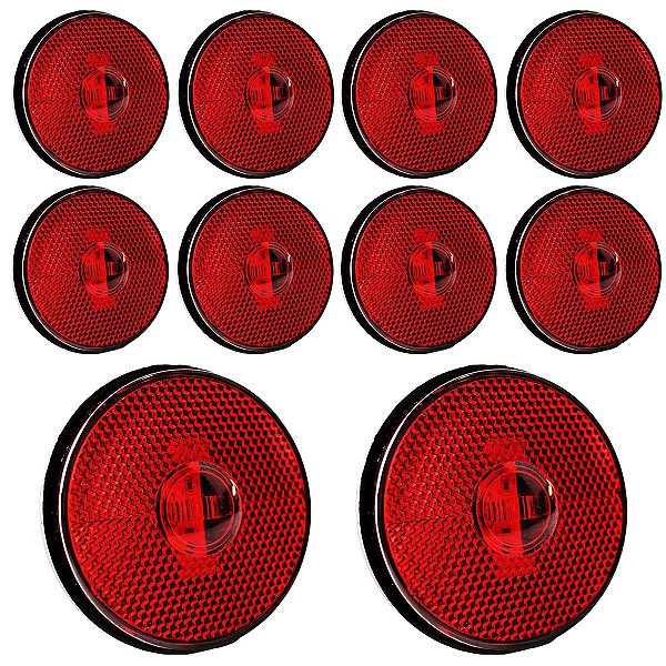 10 Lanterna Lateral Caminhão Carreta Baú Randon LED BIVOLT VM