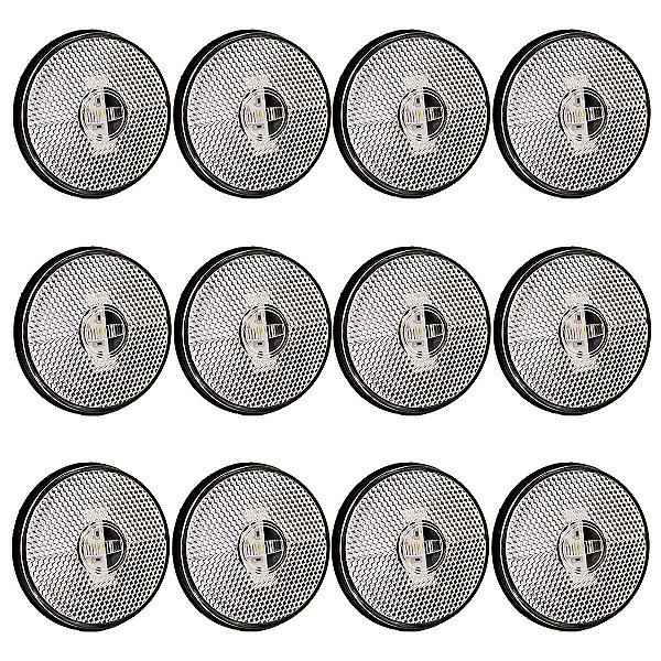 12 Lanterna Lateral Caminhão Carreta Baú Randon LED BIVOLT CR