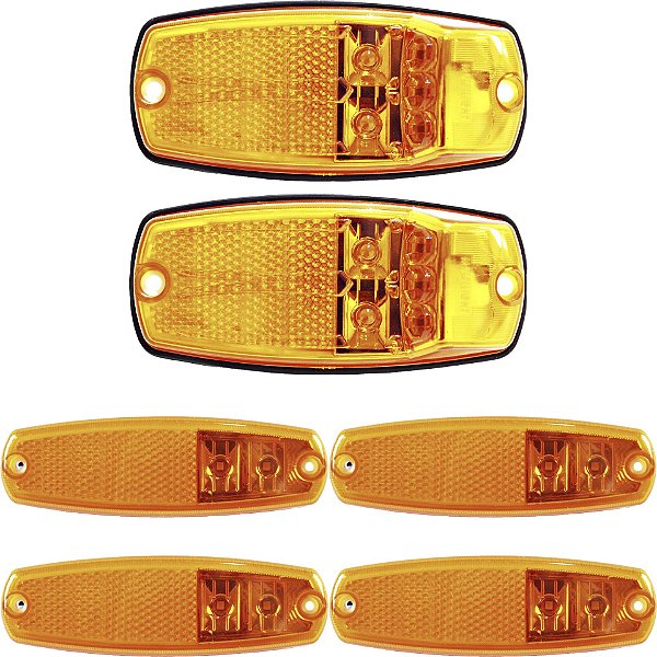 KIT Lanterna Lateral para Ônibus Torino G6 Volare W8 BIVOLT