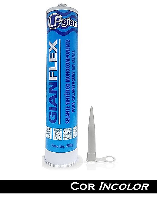 1 Selante Adesivo Cola - Gian Flex - Para Farol / Lente / Lanterna / Baú - Cor Incolor