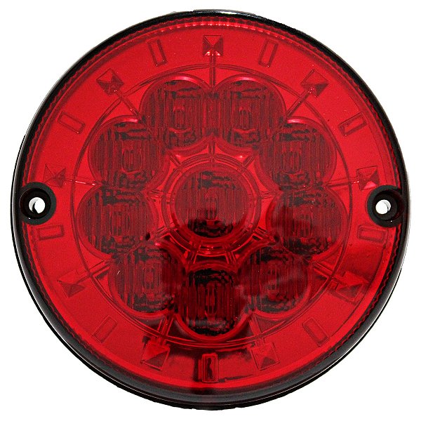 Lanterna Traseira 125mm Ônibus Caminhão Carreta 10 LED VM 12V