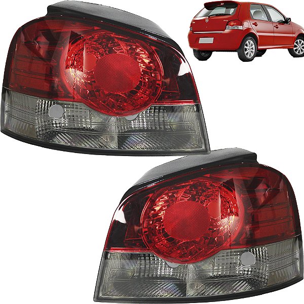 PAR Lanterna Traseira Palio 2008 2009 2010 2011 G4 LISA FUME