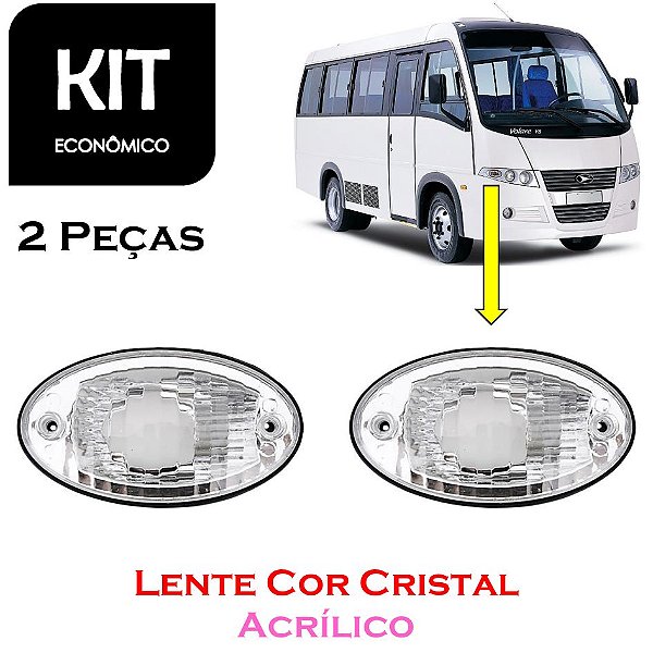Lanterna Dianteira Cristal Seta Ônibus Marcopolo Volare PAR