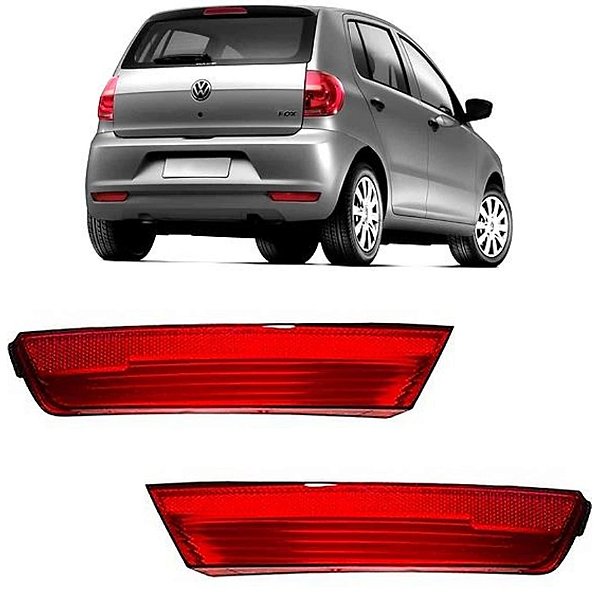 PAR Refletor Parachoque Traseiro VW FOX 2010 2011 2012 2013 2014