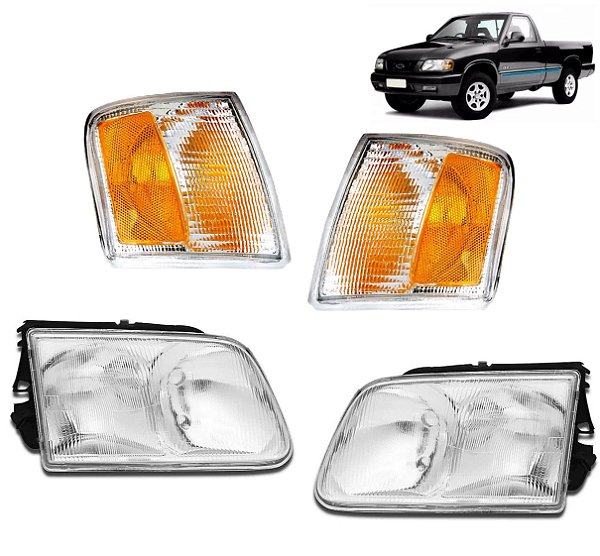 KIT Farol Lanterna S10 Blazer 1995 96 97 98 99 2000 CR/AM