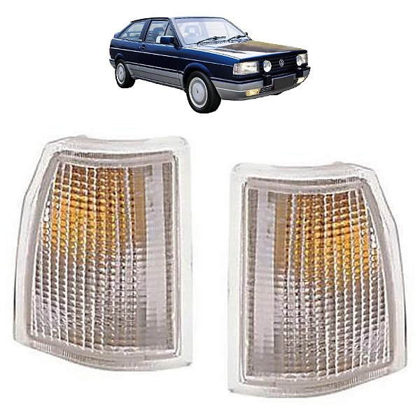 PAR Lanterna Dianteira Pisca Gol Voyage 87 88 89 90 Encaixe Cibie Cor Cristal