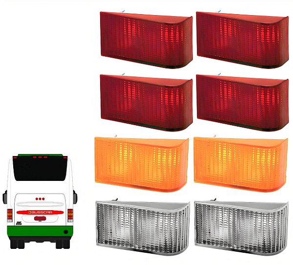 8 Lanterna Traseira para Ônibus Busscar