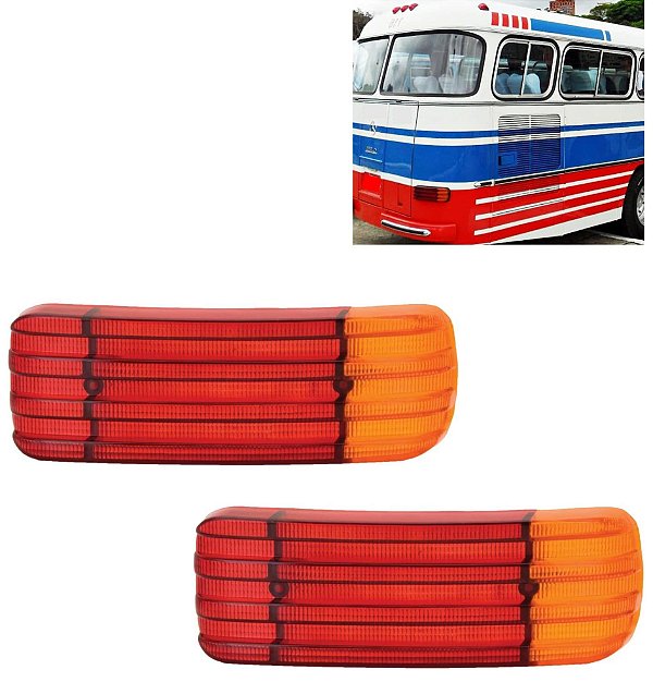 2 Lente Traseira para Ônibus Mercedes-Benz O355 O364 VM/AM