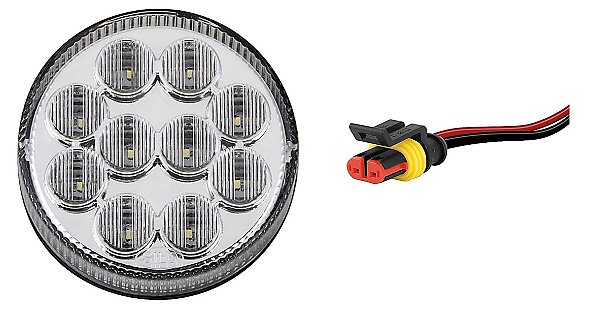 Ônibus / Caminhão / Carreta - KIT Lanterna Traseira Luz de Ré LED Ø 9.60 cm 12 volts
