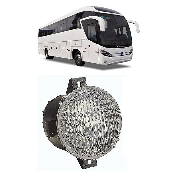 Farol de Milha ORIGINAL Ônibus Mascarello Estriado 112mm