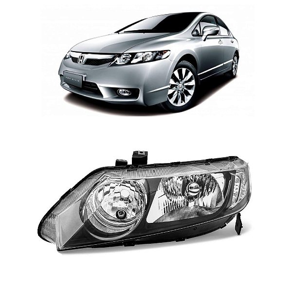 Farol Honda New Civic 2007 2008 2009 2010 2011 Lado Esquerdo Prime