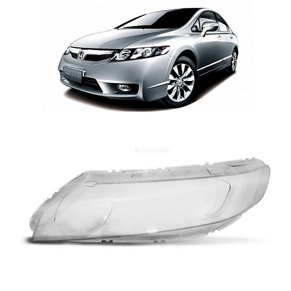 Lente do Farol Honda New Civic 2007 2008 2009 2010 2011 Lado Esquerdo