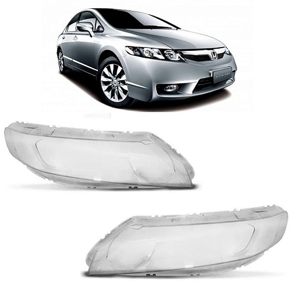 Lente do Farol Honda New Civic 2007 2008 2009 2010 2011 PAR