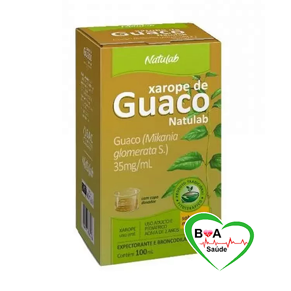 XAROPE DE GUACO NATULAB GUACO MIKANIA GLOMERATA 100ML NATULAB BOA SAUDE