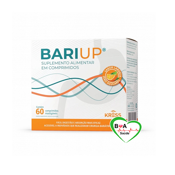 Bariup Suplemento Vitaminiaco para Bariatrica com 60 comp mastigaveis kress Boa Saude