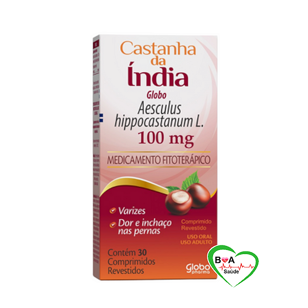Castanha Da India 100 Mg Aesculus Hippocastamum L Globo 30 Comprimidos Boa Saude