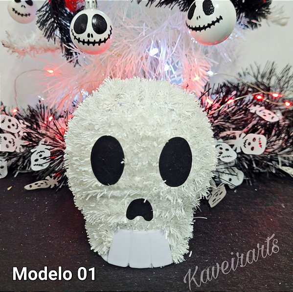 Enfeite de Natal mini Festão - Caveira