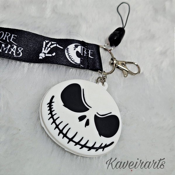 Chaveiro Jack Skellington Emborrachado com Cordão