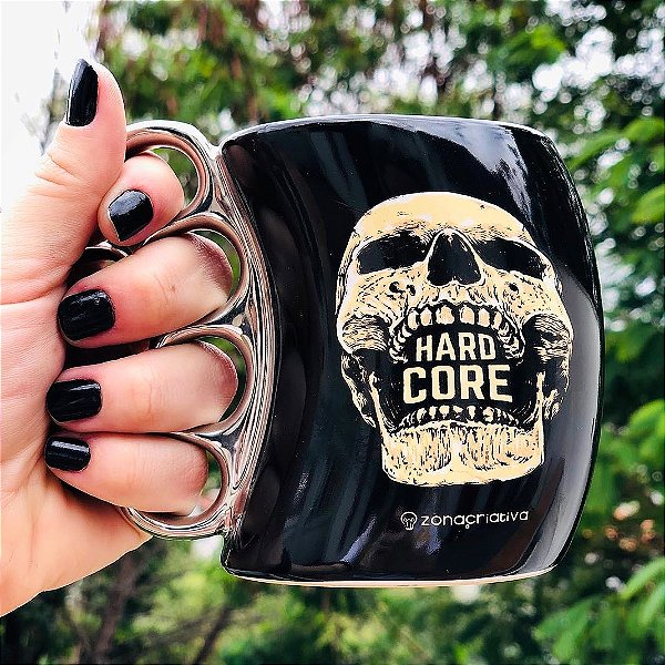 Caneca Caveira Soco Inglês Hard Core 350ml