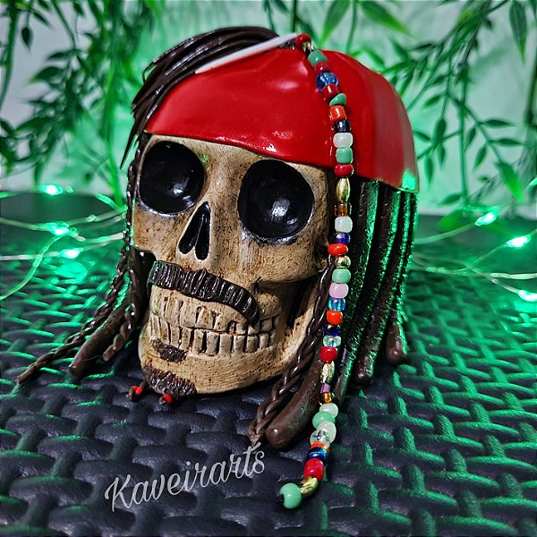 Caveira Jack Sparrow - Piratas do Caribe