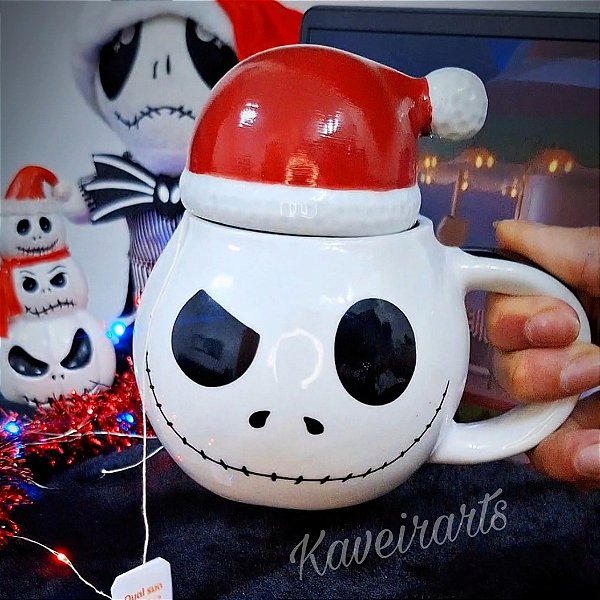 Caneca Jack Skellington e Tampa Noel (O Estranho Mundo de Jack)