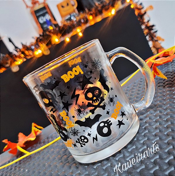Caneca Halloween de Vidro 320ml