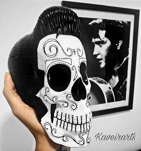Caveira Elvis -  Grande