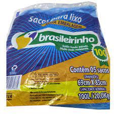 SACO P/LIXO BRASILEIRINHO 100L