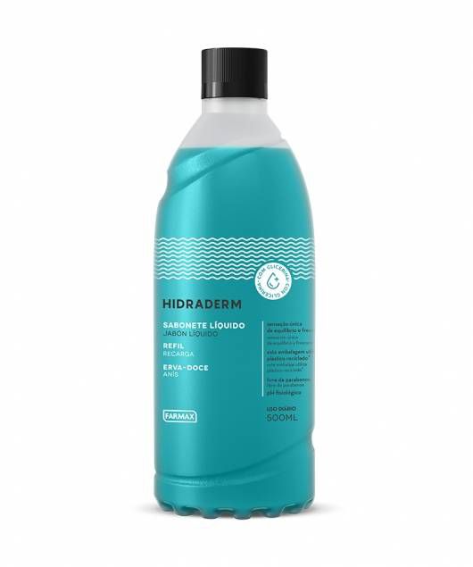 SABONETE LIQUIDO HIDRADERM 500ML ERVA DOCE