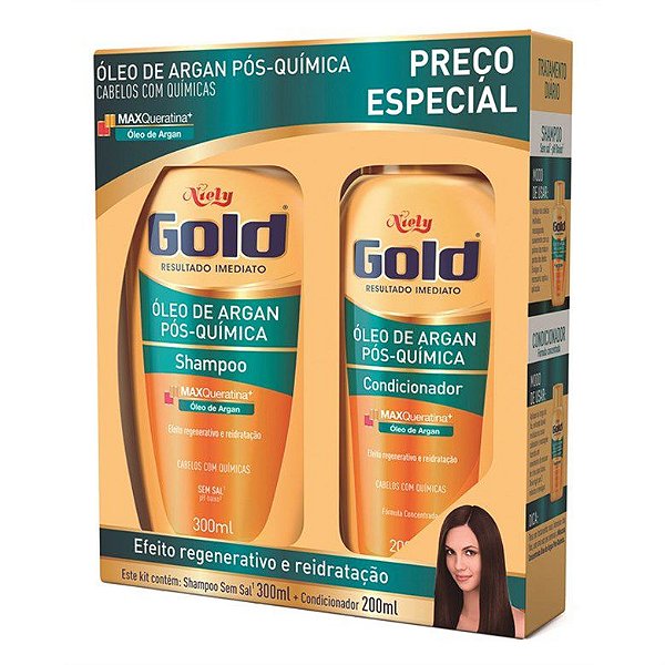 KIT SH+COND NIELY GOLD 275/175ML OLEO DE ARGAN  POS QUIMICA