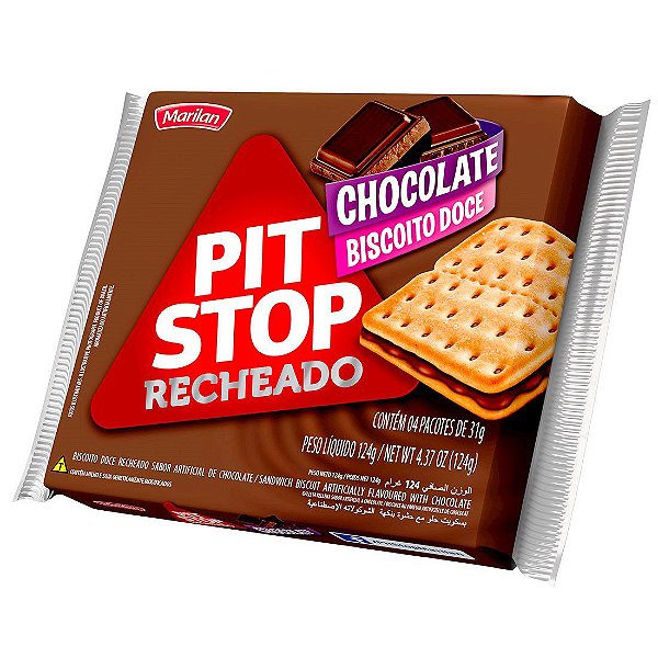 BISCOITO MARILAN PIT STOP 124G CHOCOLATE