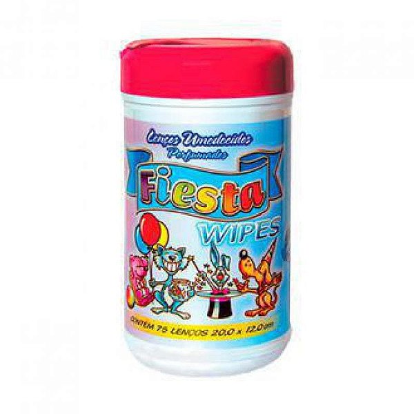 Lencos Umidecido Fiesta Wipes Rosa Pote c/75 unds