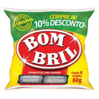 LA DE AÇO BOMBRIL 60G C/8UNDS