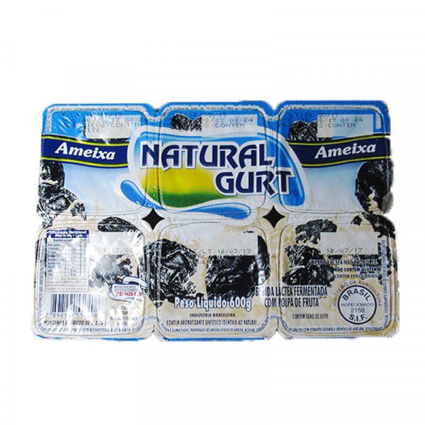 BEBIDA LACTEA NATURAL GURT 510G AMEIXA C/6UNDS