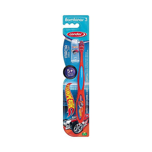 Escova de Dente Condor Bambinos 3 Hot Wheels