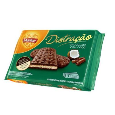 BISCOITO MARILAN DISTRAÇAO 320G CHOCOLATE C/COCO