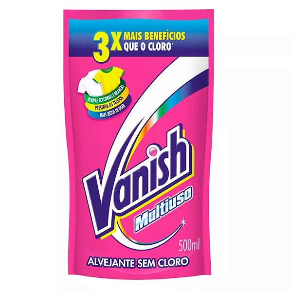 VANISH ALVEJANTE S/CLORO 500ML REFIL