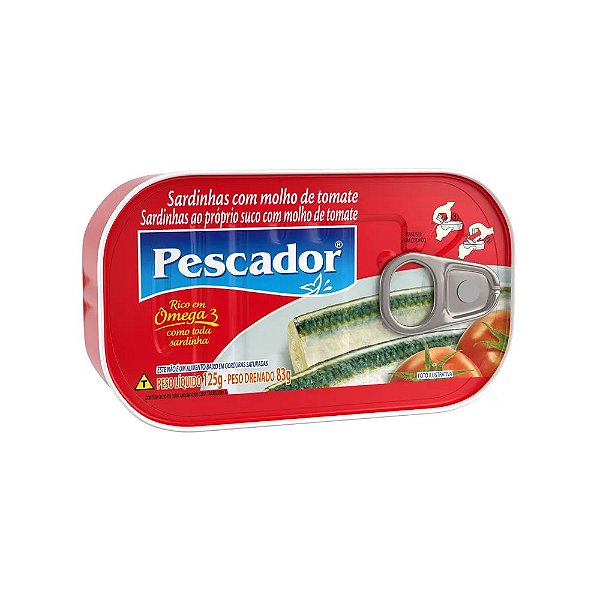 SARDINHA PESCADOR 125G TOMATE