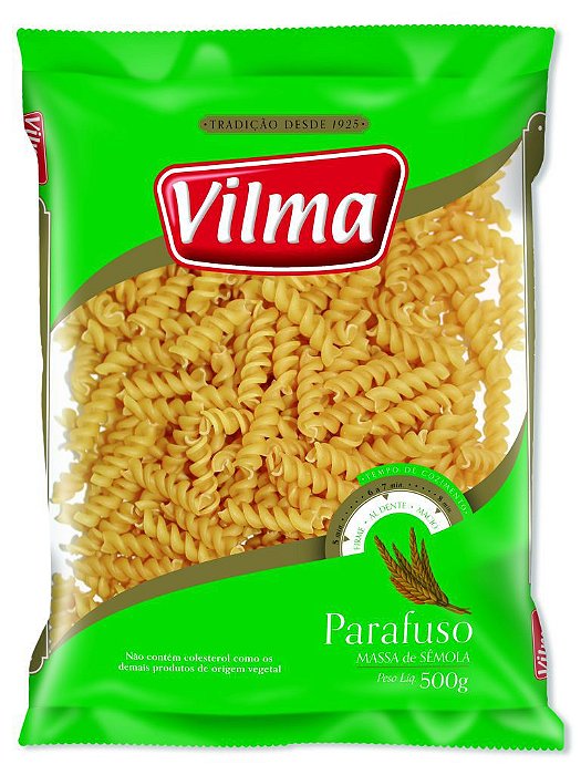 MASSA VILMA 500G PARAFUSO SEMOLA