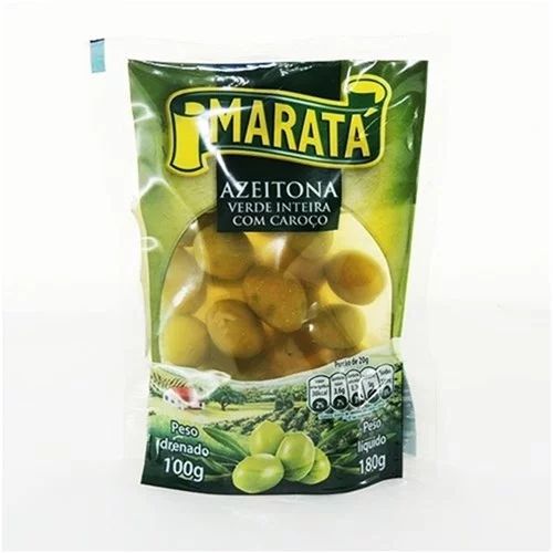 AZEITONA VERDE MARATA 100G C/CAROÇO SACHE