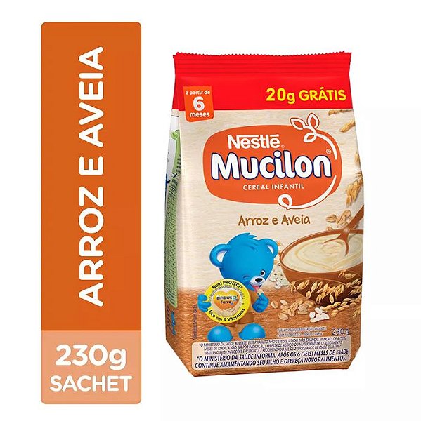 MUCILON 180G ARROZ E AVEIA SACHE