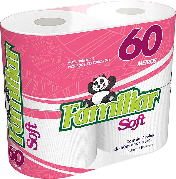 PAPEL HIGIENICO FAMILIAR SOFT 60M C/4UNDS