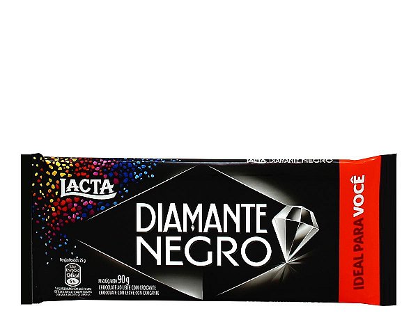 CHOCOLATE BARRA LACTA 90G DIAMANTE NEGRO
