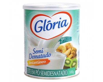 LEITE PO GLORIA 300G SEMIDESNATADO LT