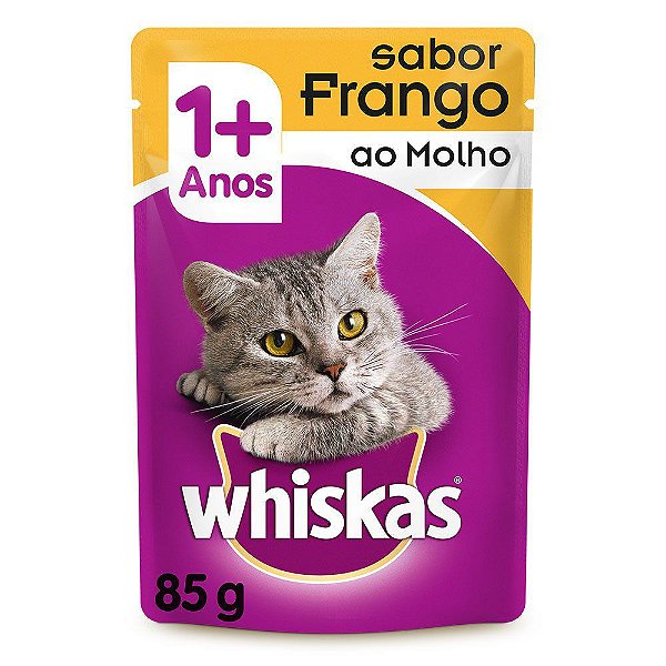 WHISKAS P/GATOS 85G ADULTOS FRANGO