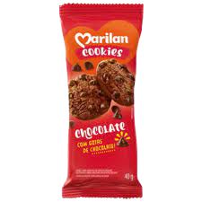 BISCOITO MARILAN COOKIES 40G CHOCOLATE COM  GOTAS DE CHOCOLATE